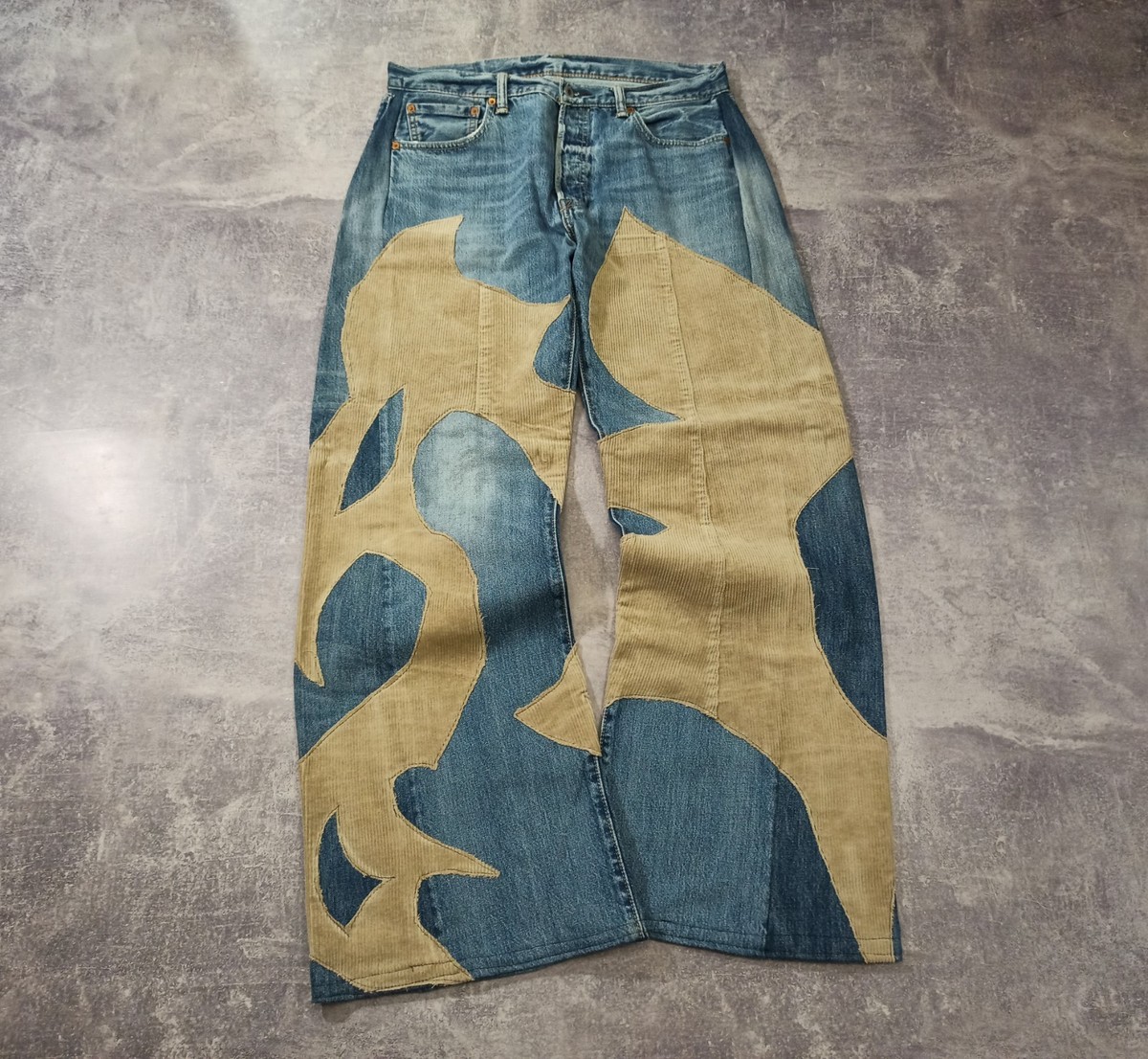 RARE Custom Levis jeans baggy wide leg trible JAPANESE type