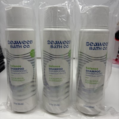 3 Pack Seaweed Bath Company Shampoo Eucalyptus Peppermint 12 Oz