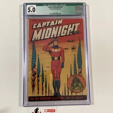 1948 Captain Midnight #63 CGC 5.0 Fawcett Publications Flag Cover Missing Coupon