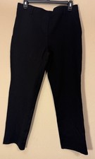 Quince Ultra-Stretch Ponte Straight Leg Pants Women Large Petite Black Stretch