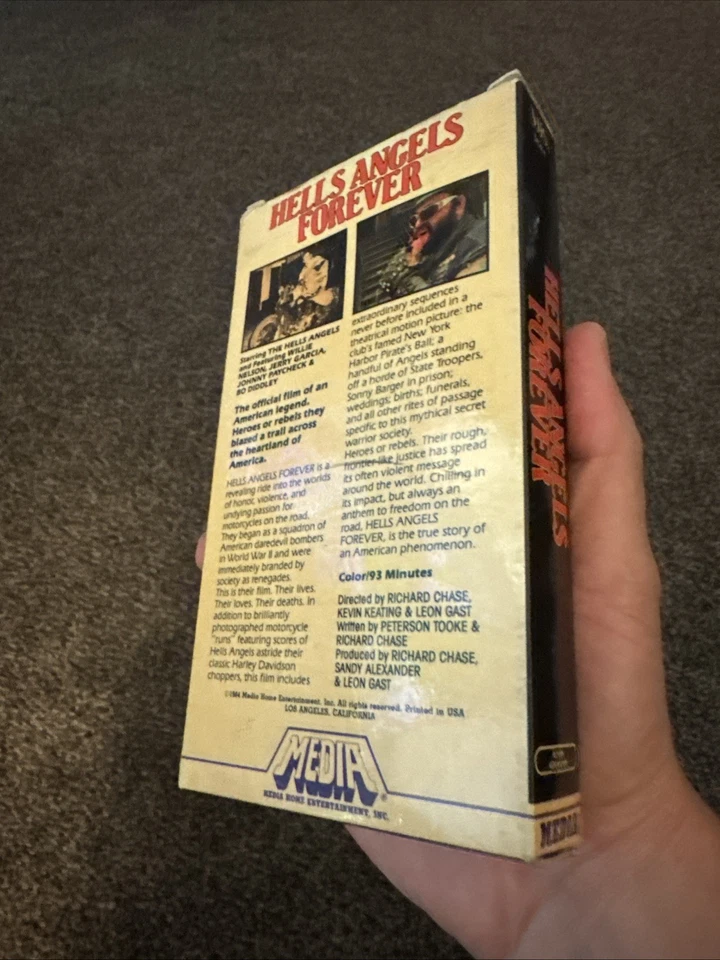 Hells Angels Forever  1984 VHS RARE Media Double Flat 1st Jerry Garcia - Image 3 of 4