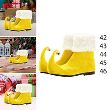 Christmas Elf Shoes with Jingle Bells Cosplay Accessories for Home Performance