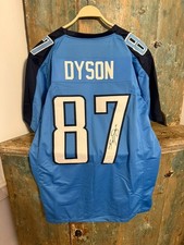 Kevin Dyson Signed Tennessee Titans Blue Jersey JSA COA