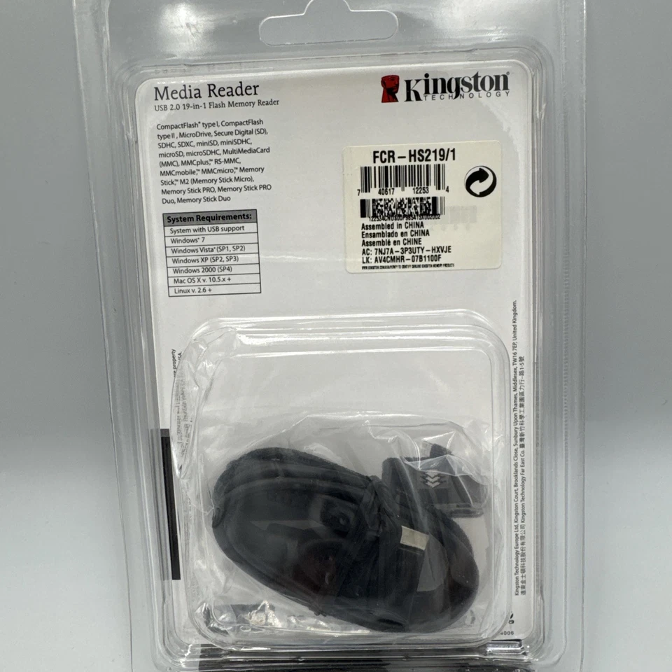 Kingston Technology USB 2.0 Flash Memory Reader 19-In-1 FCR-HS219/1 SEALED - Image 3 of 4