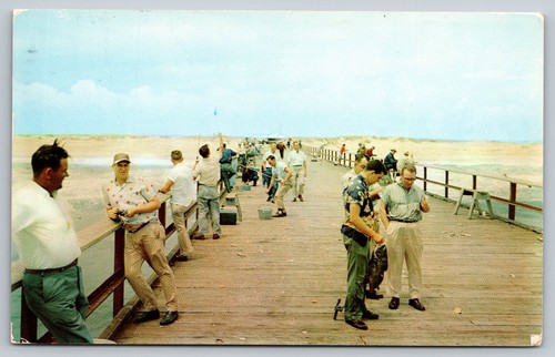 Postcard North Carolina Salterpath Thompson's Steel Fishing Pier c1961 54G