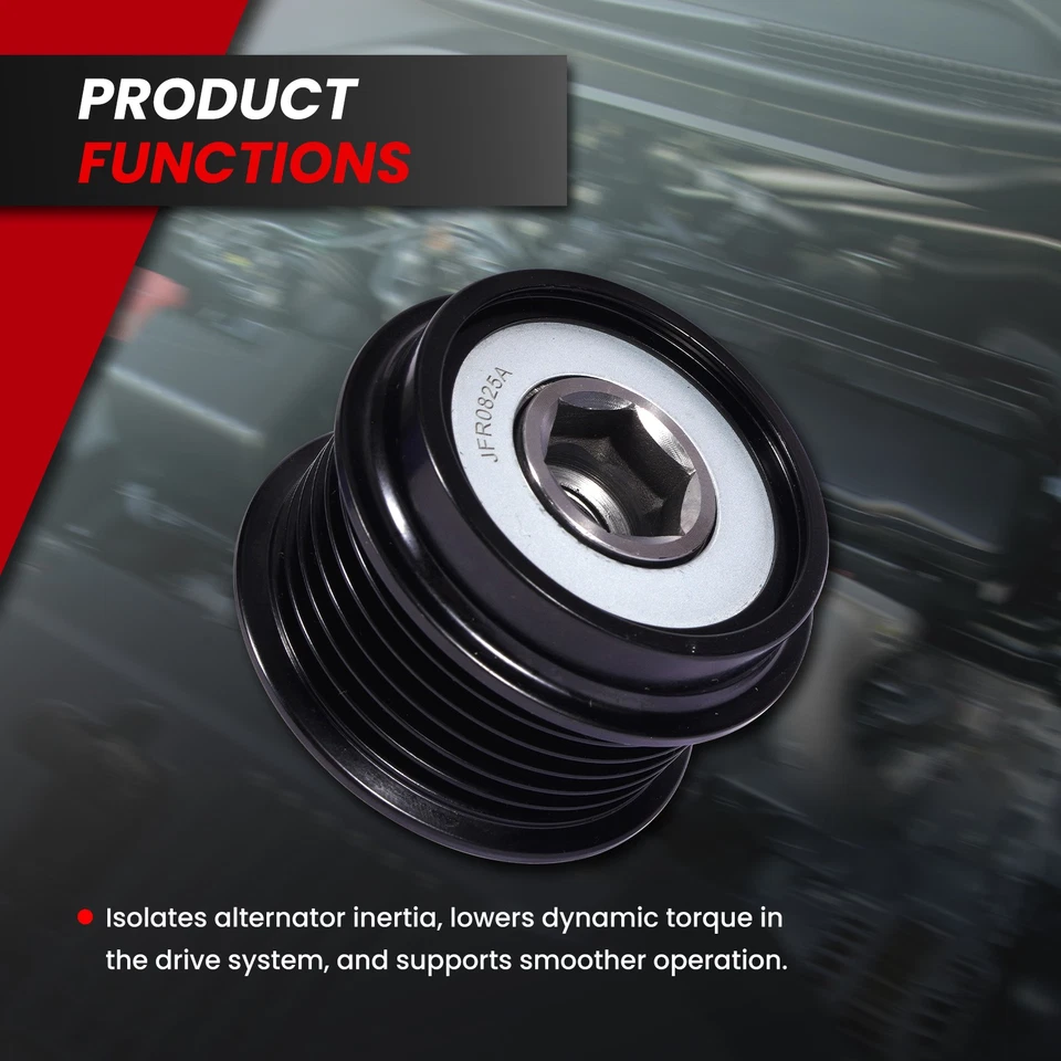 Decoupler Pulley for Toyota Celica Corolla Matrix Scion Chrysler Dodge Caravan - Изображение 3 из 4