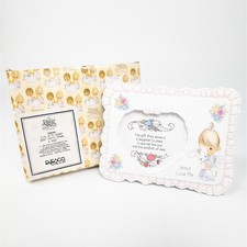 Precious Moments Girl with Bunny Baby Photo Picture Frame Jesus Love Me 130044