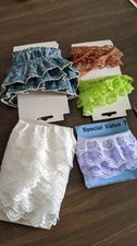 RUFFLED SEW ON LACE LOT--5 DIFFERENT