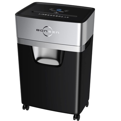 BONSEN 16-Sheet Heavy Duty Paper Shredder for Office, 60-Minute Running Time ...