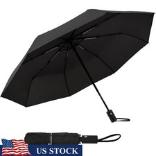 Compact Travel Umbrella Auto Open Close Windproof Waterproof Lightweight 55mph