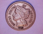 1873 Three Cent Nickel — photo from another recent sale