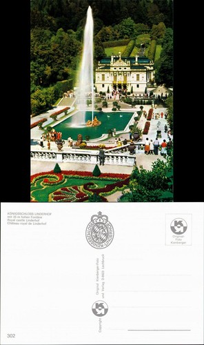 Ansichtskarte Linderhof-Ettal Luftbild Schloss Linderhof 1995