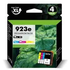 4 Pack Ink Compatible with HP 923e OfficeJet 8139e 8138e 8135e 8134e 8132e 8130