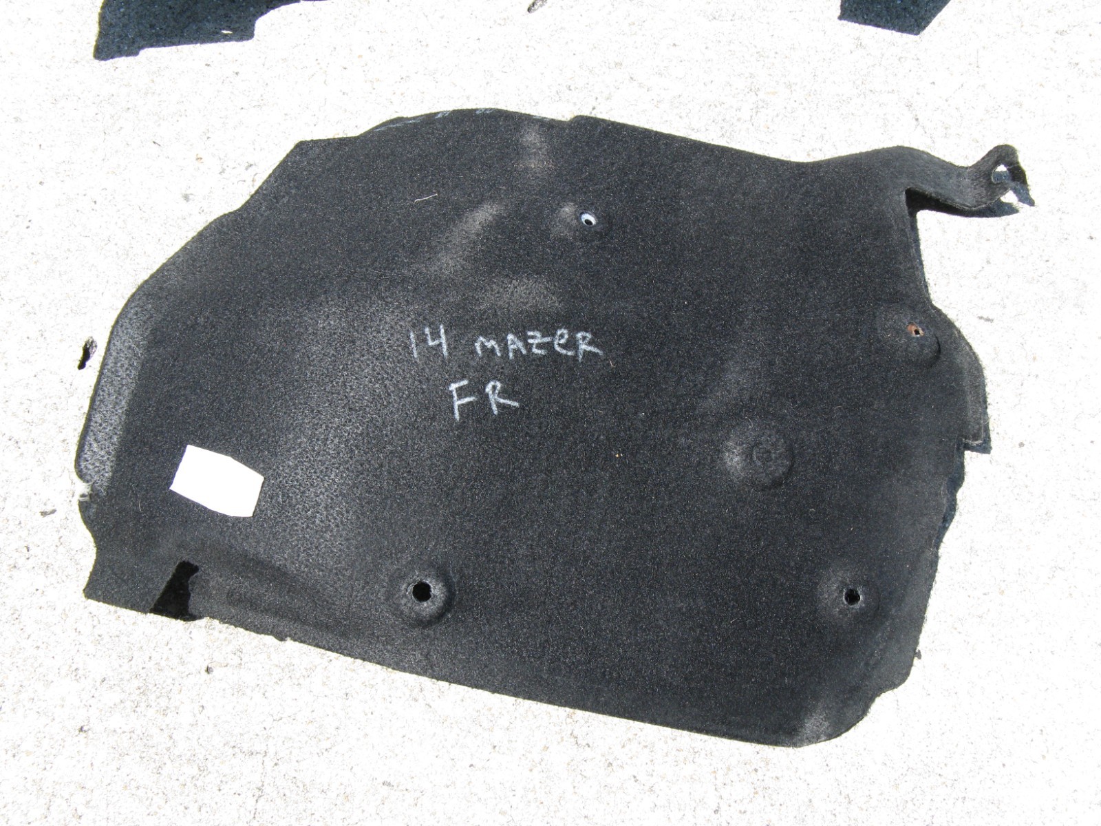08-19 MASERATI GRANTURISMO MC S M145 FRONT RIGHT FENDER LINER SPLASH GUARD COVER