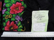 Stylish Wool Shawl with Silk Fringe Oversized in square shap 47x47" Pavlov Posad