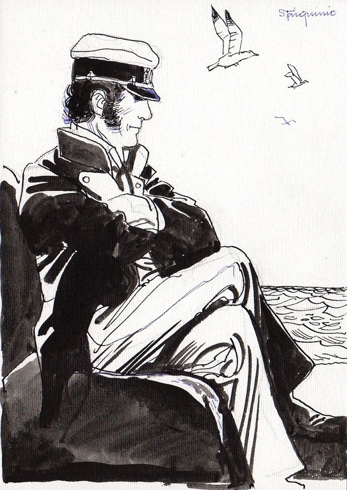 SERGIO TARQUINIO - Original Maltese Short Tribute Table No. 2 Comic Art