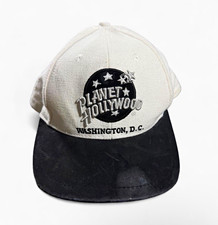 Vintage Planet Hollywood Washington, D.C. White/Black Baseball Cap Hat 1995