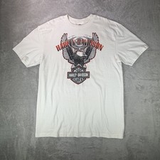 2012 Barnett's Las Cruces Harley-Davidson New Mexico Eagle White Shirt Size XL