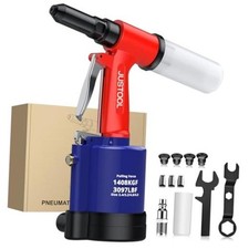 3097 LBF Heavy Duty Pneumatic Rivet Gun Air Rivet Gun 4 4 Nozzles Red, Blue