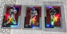 2000 Leaf Certified - Troy Aikman, Sanders, Irvin. Mirror Red!