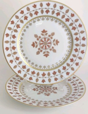  2 Haviland & Parlon Matignon Rust Salad Luncheon Plate MINT Limoges France 8.5''