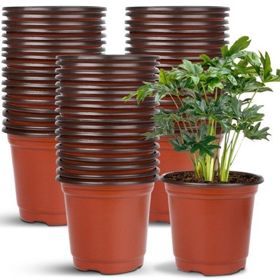 40 Pack 6'' Plastic Seed Starting Pots for Indoor Outdoor Succulents & Cuttings