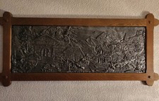 Zinn Wandbild, Reliefbild in 3D Optik