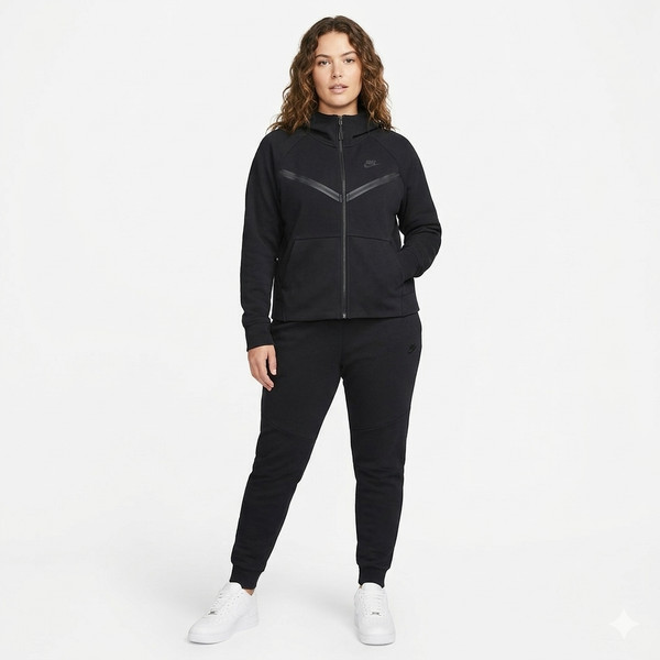 Nike Sportswear Tech Fleece Windrunner Full-Zip Hoodie Sz M Black Swoosh CW4298