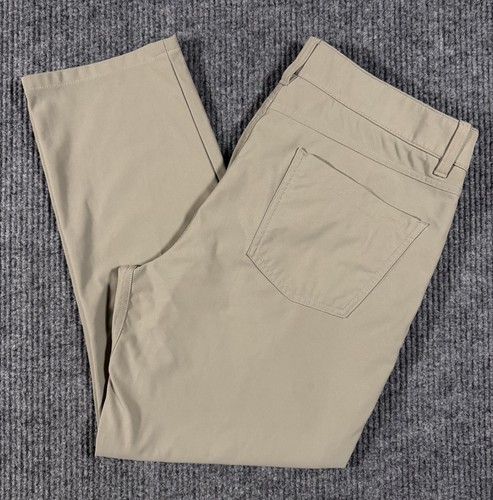 Johnnie-O Pants Mens 36x27 Prep-Formance Stretch Golf 5 Pocket Chino Beige Tan
