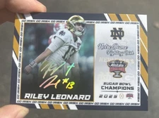 Riley Leonard Orange Bowl Notre Dame Football Card CFP Holo Auto /449