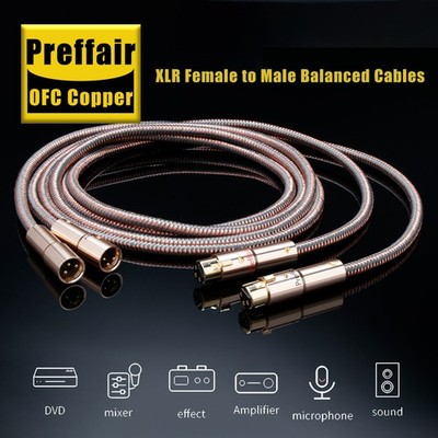 1 Pair HiFi Audio XLR Cable Cord OFC Copper Microphone Cable Line