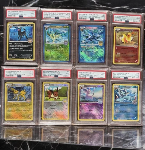 Pokemon STAFF PSA 9 Eeveelution SET