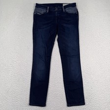 Diesel Skinzee Jeans 29x27 Super Slim-Skinny Low Waist Stretch Blue Denim
