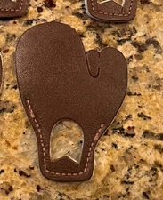 Archery Finger Tab Heavy Leather and felt 2 layer Medium RH