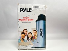 Pyle 30W Megaphone Bullhorn with Siren Battery Operated PA Microphone Blue 30W