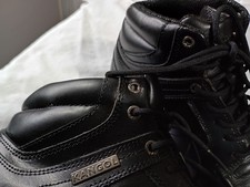 Mens Kangol Harrow boots size 8 black leather 6 inch ankle Excellent cond