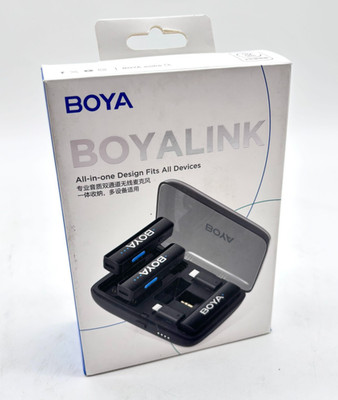 Compact Wireless Microphone System BOYA Boyalink Lightweight All-in-One - Black