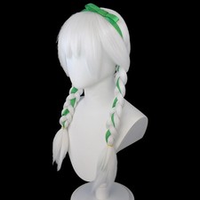Women's Wig Ladies Hair Wig Long White Handmade Braids Synthetic Wig Wig Cap