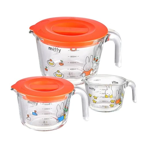 EJIRY x Miffy Heat-Resistant Glass Measuring Cup 250ml / 500ml / 1000ml Official