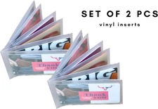 Set Of 2 Heavy Duty Vinyl Credit Card ID Holder Wallet Insert MADE IN USA