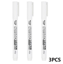 3 pcs White Waterproof Permanent Paint Marker Pens for Metal Wood Fabric 