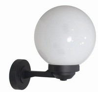 Elegante Wandleuchte Schwarz Weiß Kugel Schirm IP43 E27 Melantha AußEn Lampe