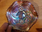 Carnival Glass ADVERTISING Millersburg AMETHYST ISAAC BENESCH Bowl