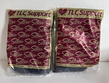 NEW SEALED VINTAGE SILKIES TLC SUPPORT PANTYHOSE X-Queen Navy Blue 267