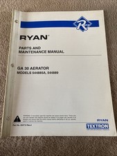 RYAN GA 30 Aerator 544885A 544889 Parts And Maintenance Manual 