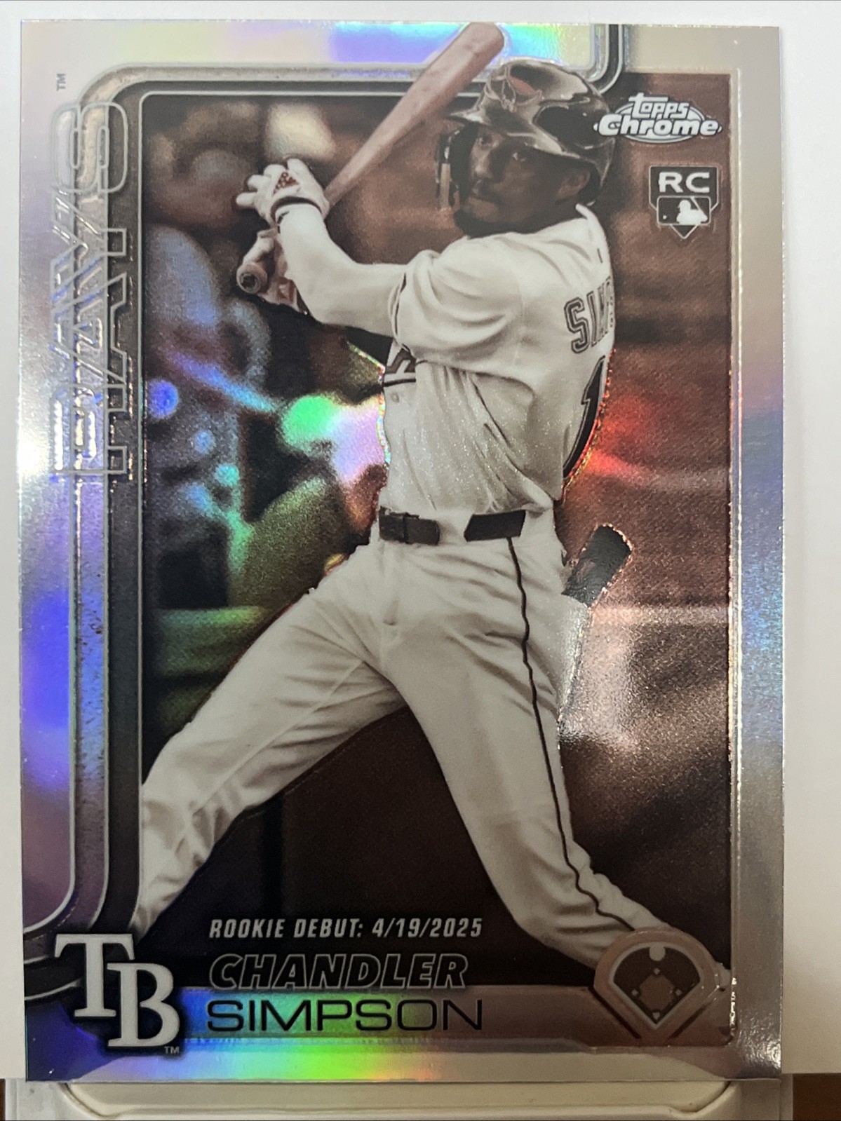 2025 Topps Chrome Update RC Chandler Simpson Sepia Rookie Debut #USC17