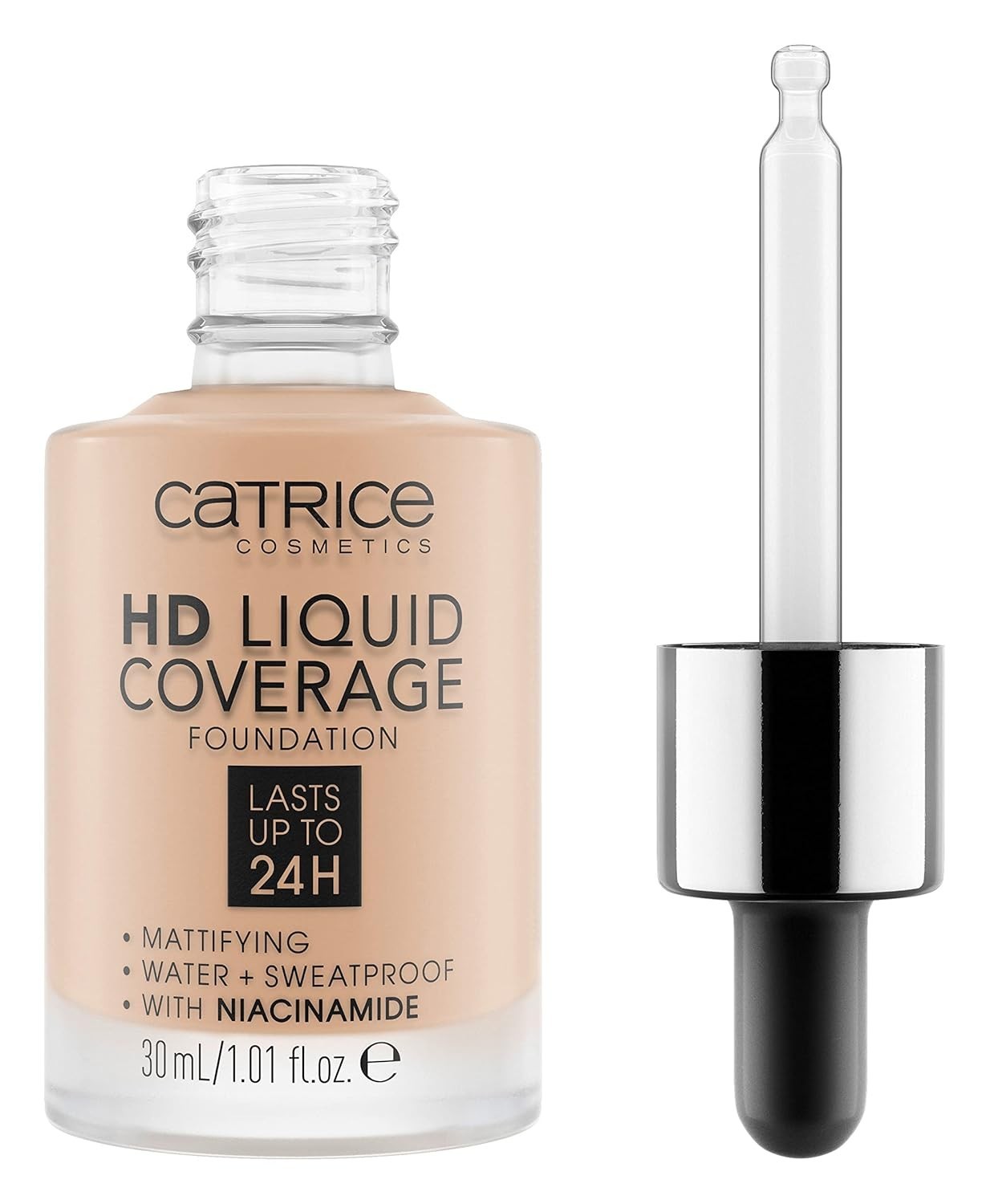 HD Liquid Coverage Foundation | 24H Wear, Matte Finish, High Coverage, Waterp...