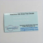 Matchbox Lesney 35b Aktiv Fischer Snow Trac Decal Set