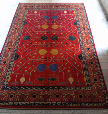 #ad #ad Afghan Hand Woven Exquisite Geometric Rug 10.0 x 6.6 ft Red Wool with Vibrant $949.98