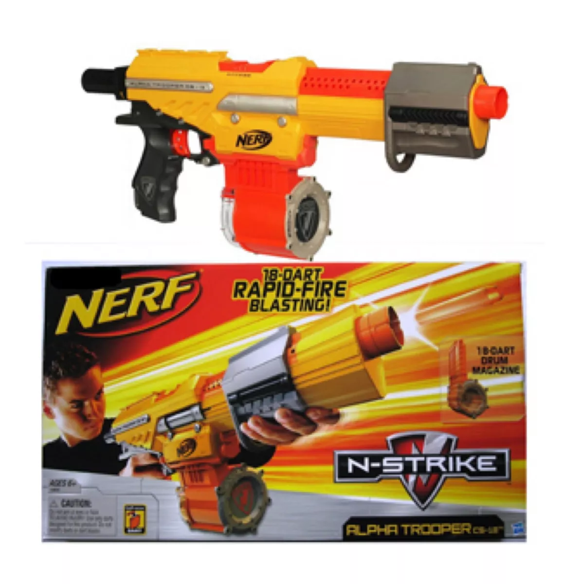 Nerf N-Strike Elite Alpha Trooper CS-6 Dart Blaster Gun W/Magazine